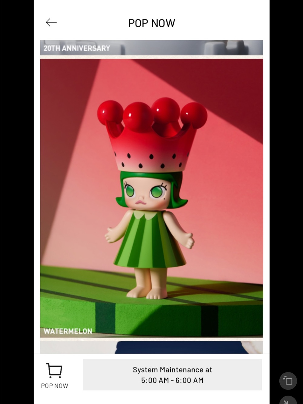 Watermelon Crown Collectible Vinyl Figure - Pink & Green